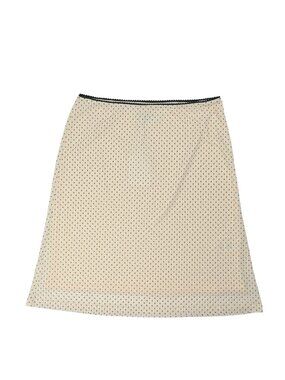 With Harper Lu Midi Skirt in Mesh Ivory Polka